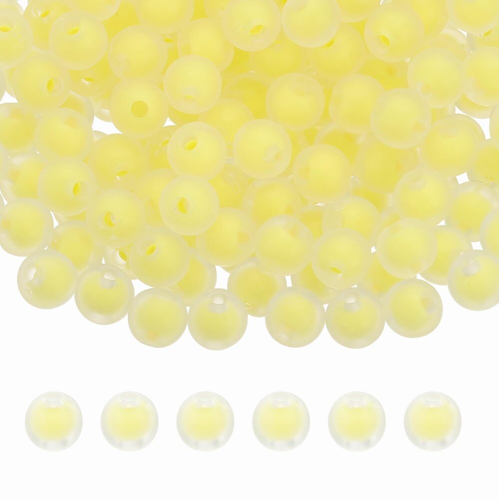 8392 500 Pcs Acrylic Beads, 2mm Loose Craft Bead Charm Assorted Cute Bead
